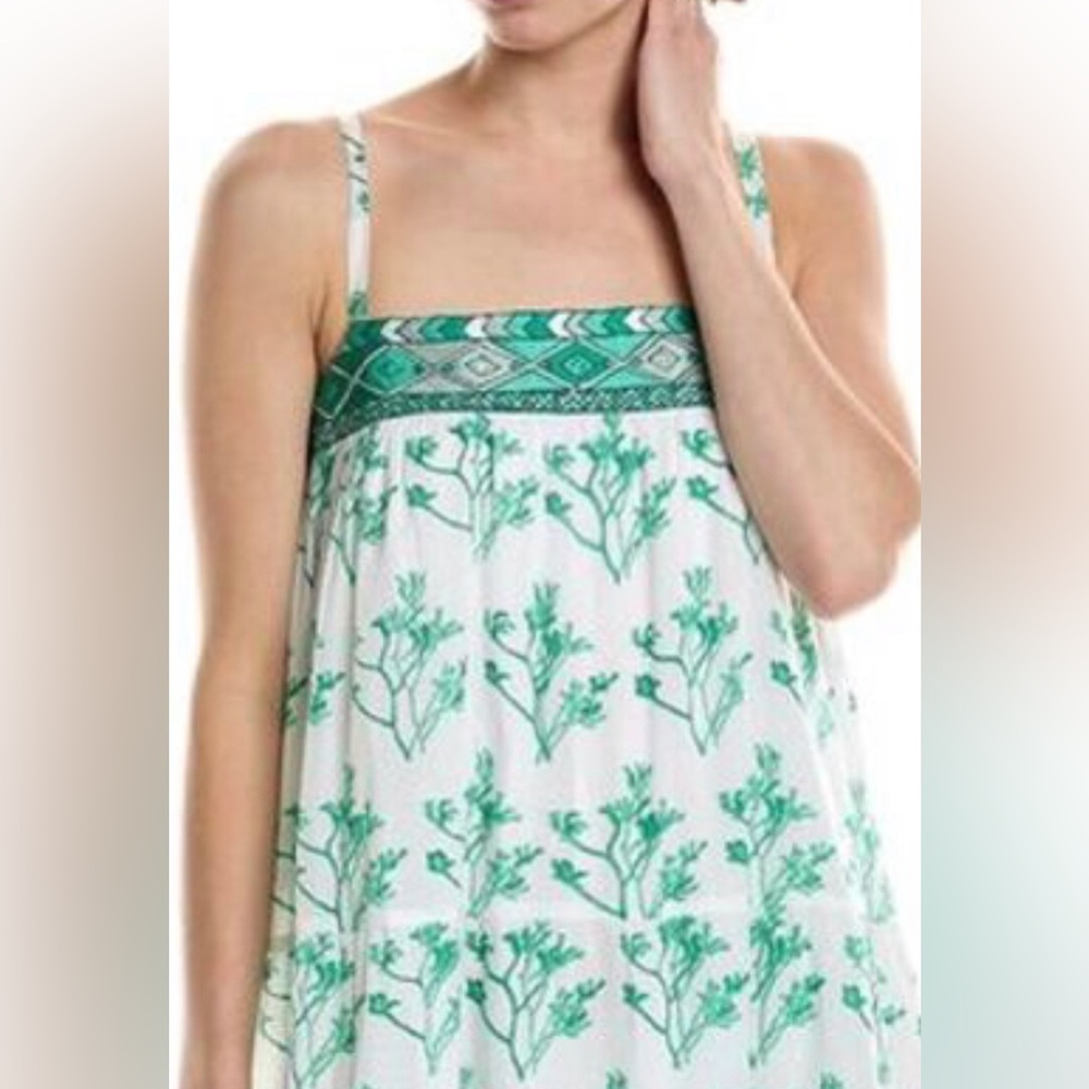 NWT Ro's Garden By Anthropologie Natasha Hand Painted Floral Print Tiered Maxi - Picture 3 of 9